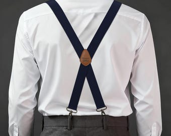 Tirantes personalizados de alta elasticidad para hombre, tirantes ajustables con cierre de gancho en Y, regalo personalizado para padrinos de boda.