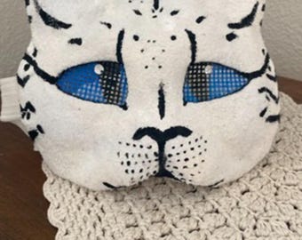 Snow leopard therian style mask