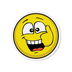 Thumbs Up Emoji Car Magnet - 5-Inch Diameter