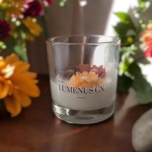Geurkaars bloemenmand | Handgemaakte geurkaars | Veganistisch | Aromatherapie