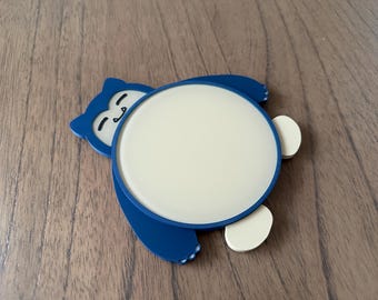 Round Sleepy Monster Anime Coaster