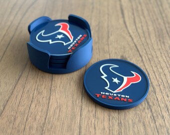 H-Town Texans Coasters (4 Coasters and 1 Holder)