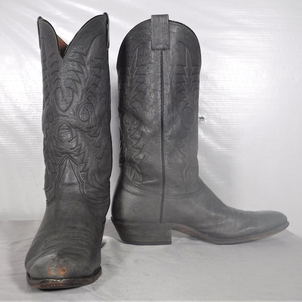 Vintage Men's Nocona Leather Cowboy Western 12 B Gray Grey