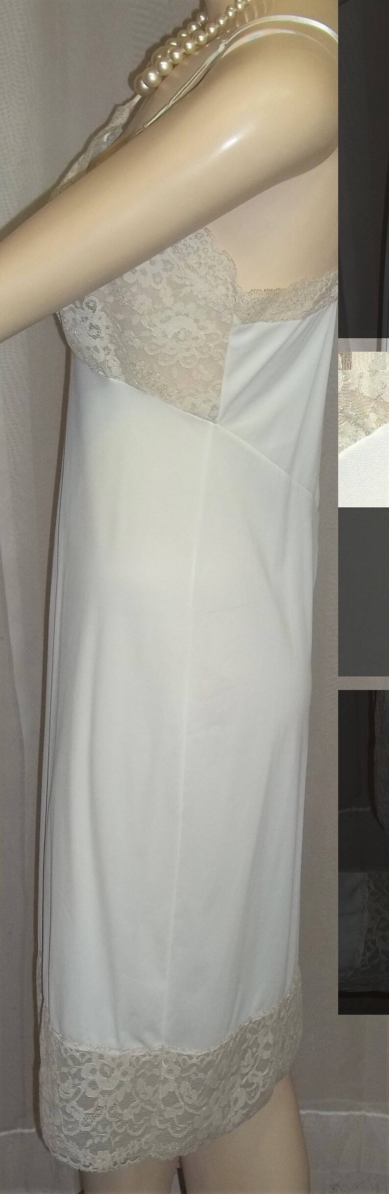 Vintage Van Raalte Nylon Full Slip Ivory Nude Small 32