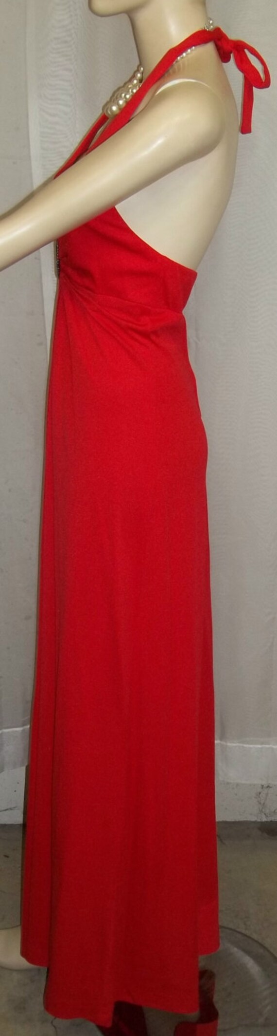 Vintage 1970's Corky Craig California Halter Maxi… - image 3