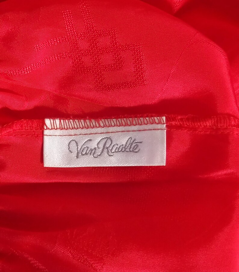Vintage Van Raalte Half Slip Red Floral Medium - Etsy