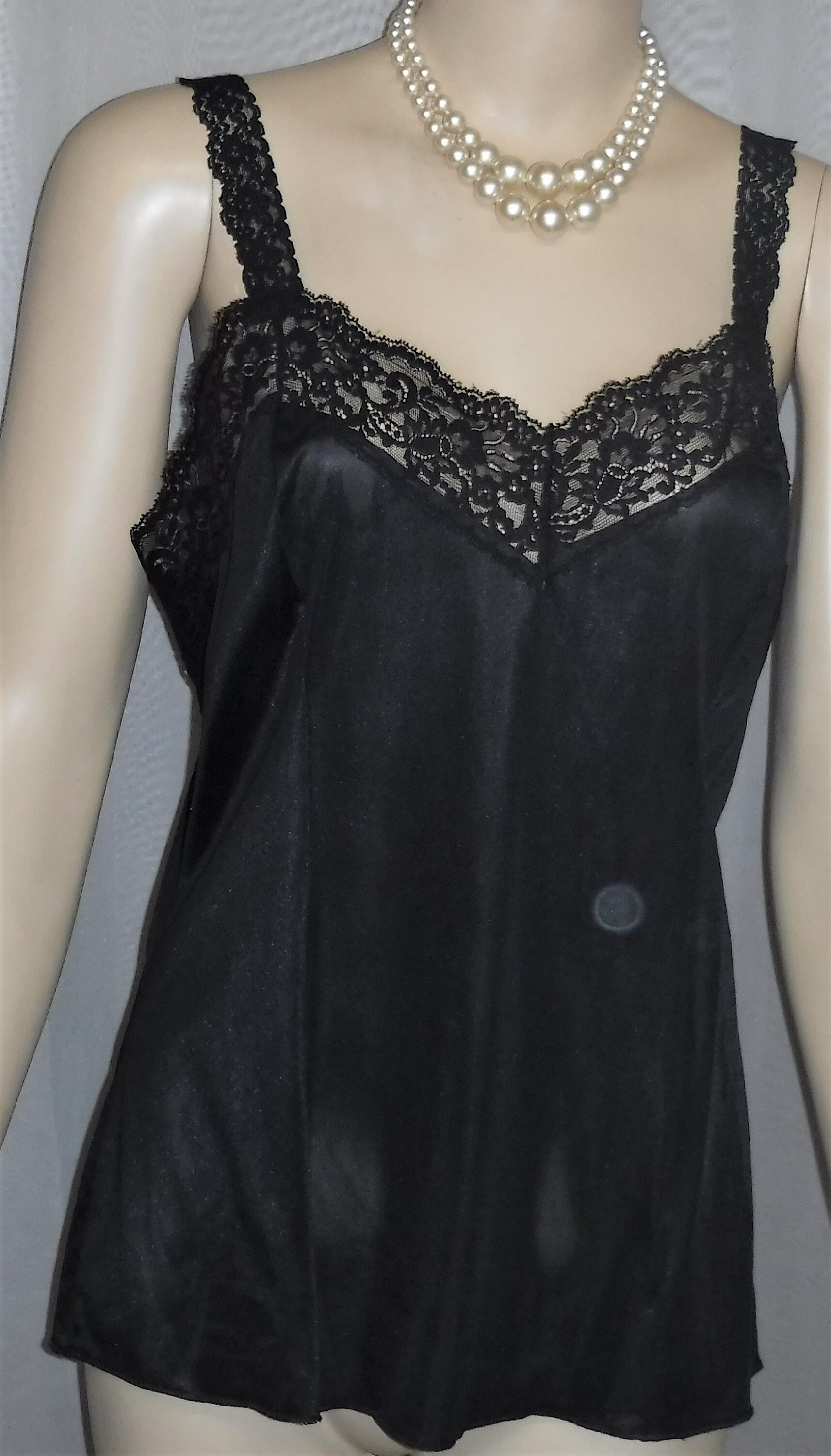 Vintage Wonder Maid Black Nylon Camisole Size 38 Style 6924 Etsy