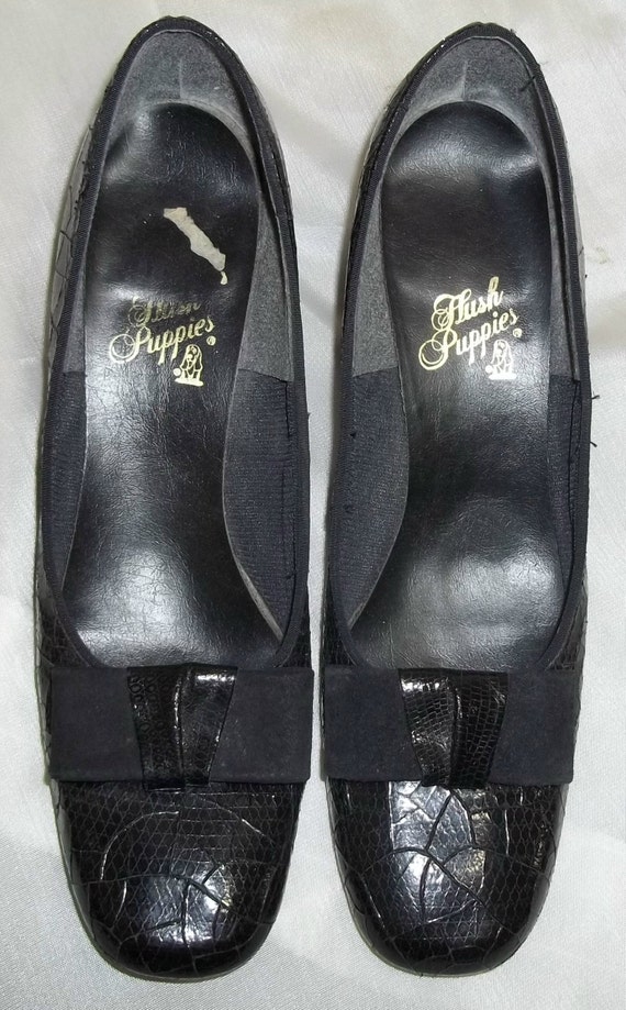 Vintage 1940's Hush Puppies Snake Skin Heels Shoe… - image 2