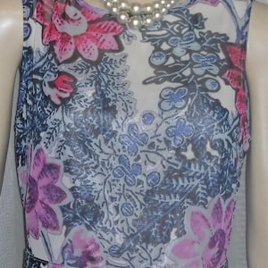Vintage 1990s Taylor SIOUNI & ZAR Corp Floral Party Dress Size 6 1950s Revival
