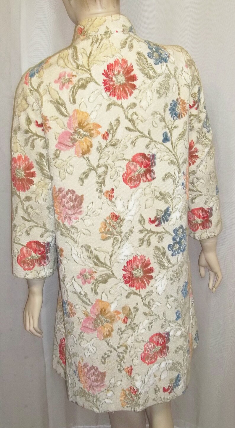 Vintage Tapestry Carpet BOHO Coat Jacket Baroque Floral Small - Etsy