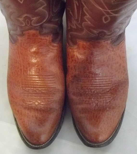 Vintage Mens Leather Sanders Cowboy Western Boots… - image 2