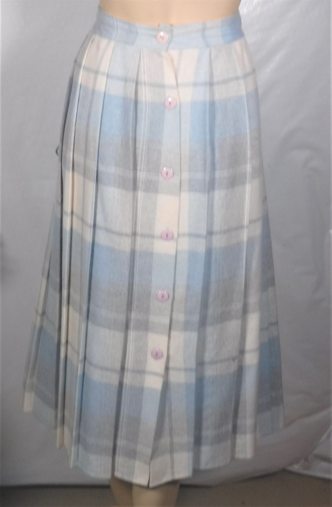 Beige Plaid Tartan Women's Skirt