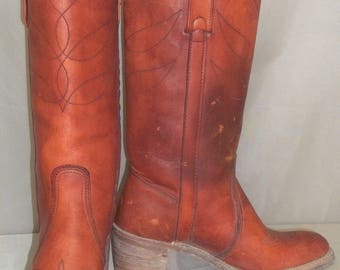 Vintage Miss Capezio BOHO Leather Cowboy Boots Womens 6 M