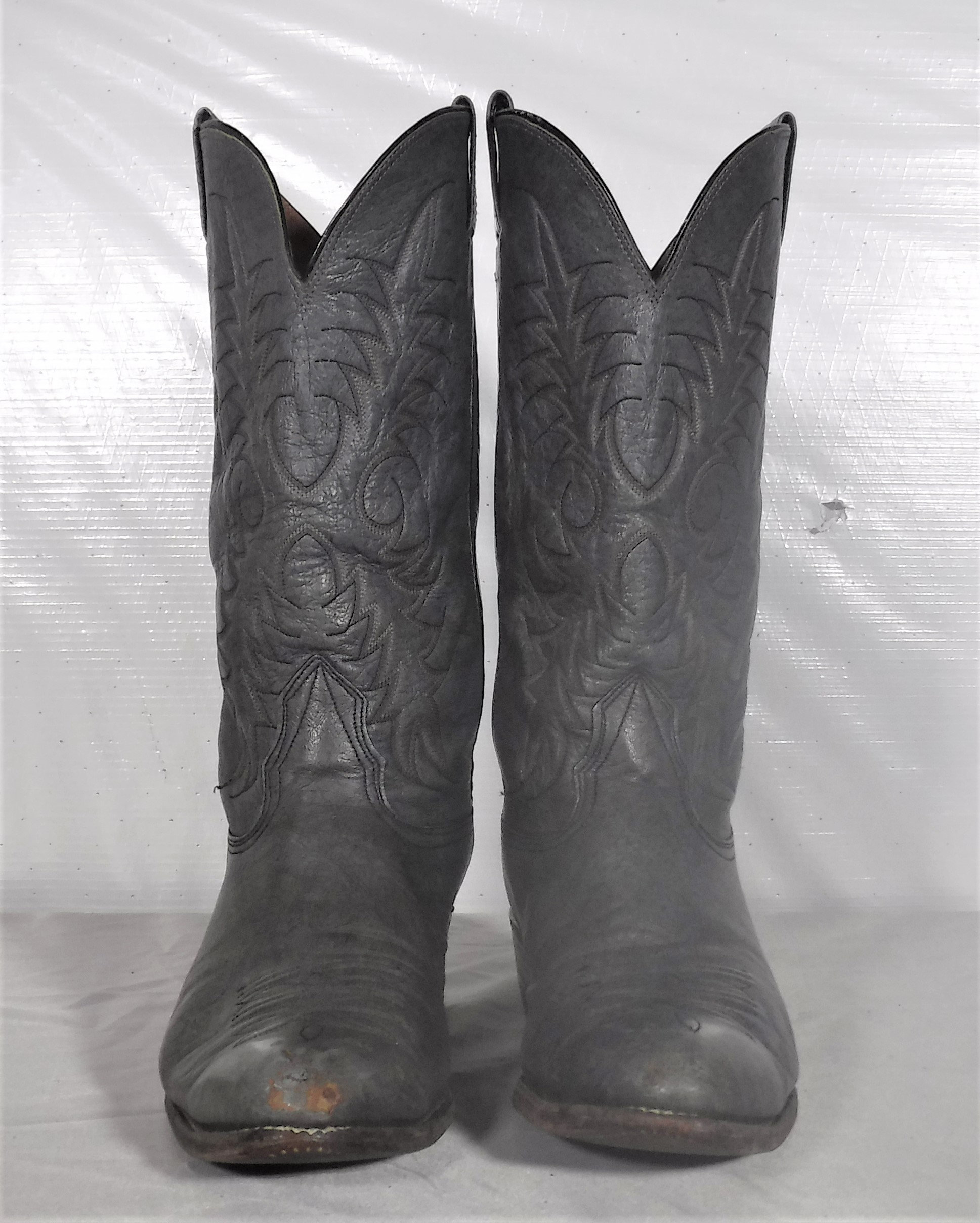 Vintage Men's Nocona Leather Cowboy Western 12 B Gray Grey - Etsy