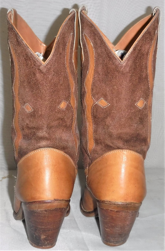 Vintage Tan Brown BOHO Leather Suede Cowboy Weste… - image 4