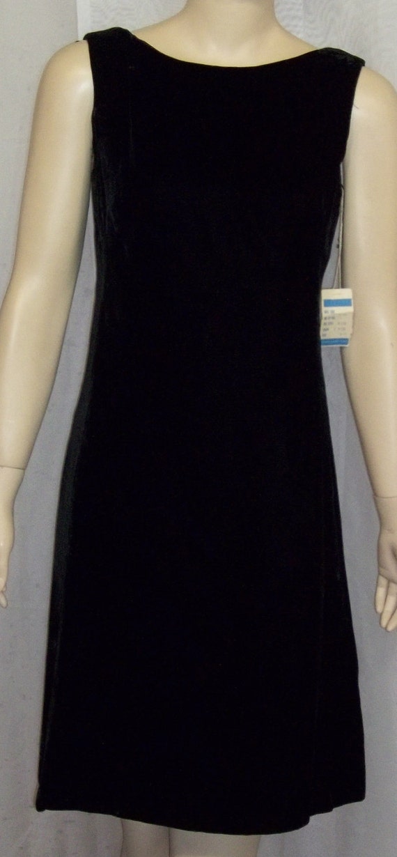 Vintage Deadstock 1950's Wiggle Sheath Dress Blac… - image 2