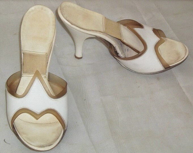 Springolator Pumps Deadstock Vintage White Leather Spring-o-lators Springolator Pumps ...