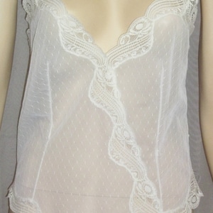 Vintage HTF RARE Olga Ivory Net Lace Teddy 34 Romper Bodysuit Style #11020