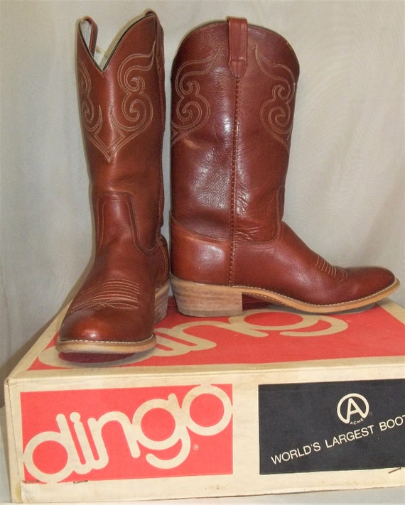 Cowboy Western Leather Boots Size 