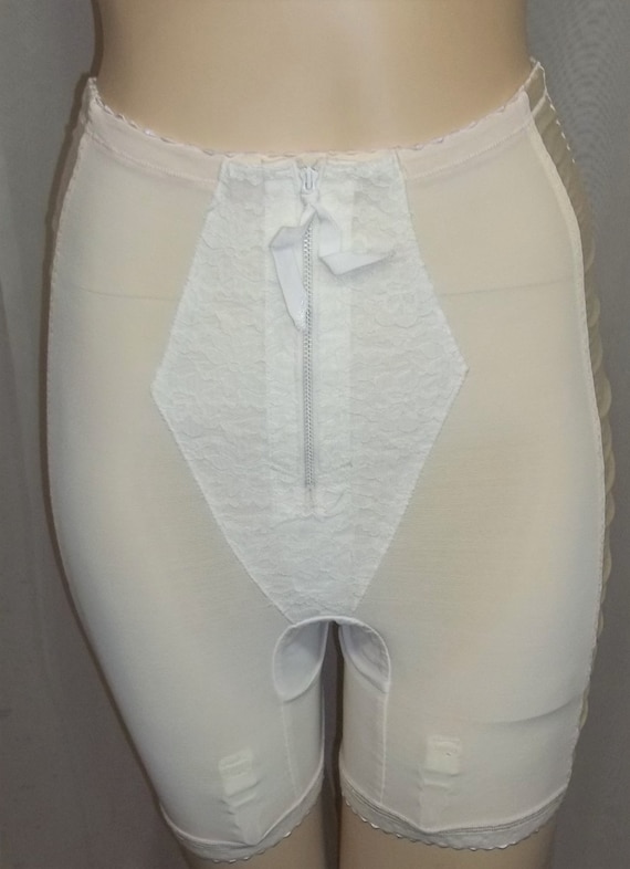 Vintage Scamps Girdle Zipper Satin Panel Metal Gar
