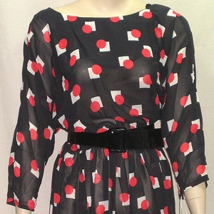Vintage Deadstock 1970&#39;s Good Looks Sheer Career Dress Size 13 Retro Mod