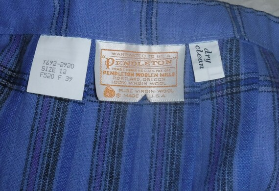 Vintage Pendleton Mills Wool Midi Skirt Women's S… - image 4