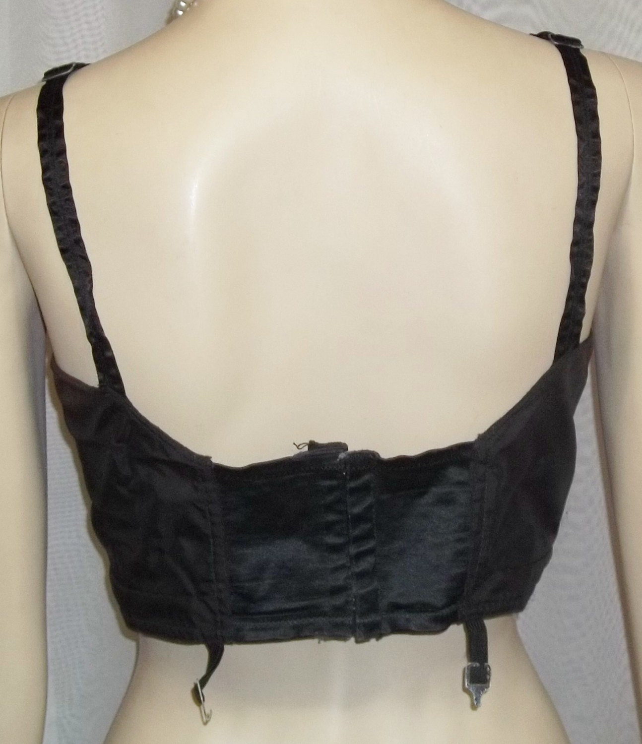 Vintage Lily of France Lilees Bullet Bra Long Line Pin-up 36 37 