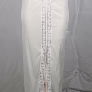 Vintage Cream Nylon Long Half Slip Small Lace Lacy