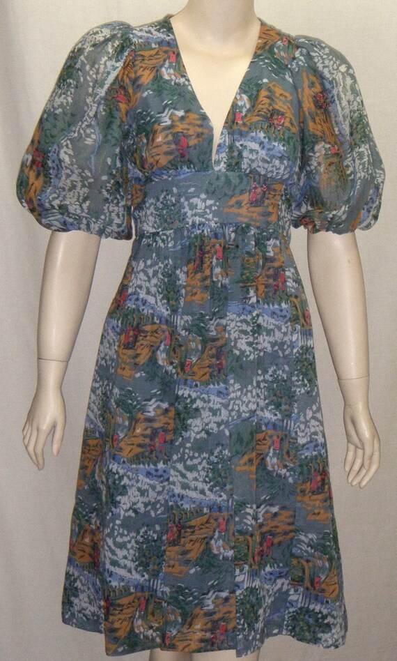 Vintage 1960's Jack Kramer Dress Empire Waist Siz… - image 2