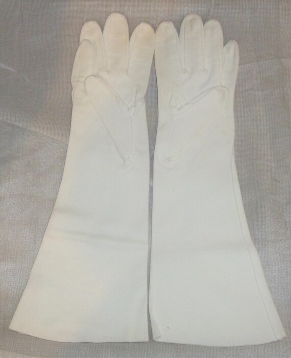 Vintage Gradoe Whisper Weight Fabric Gloves White 