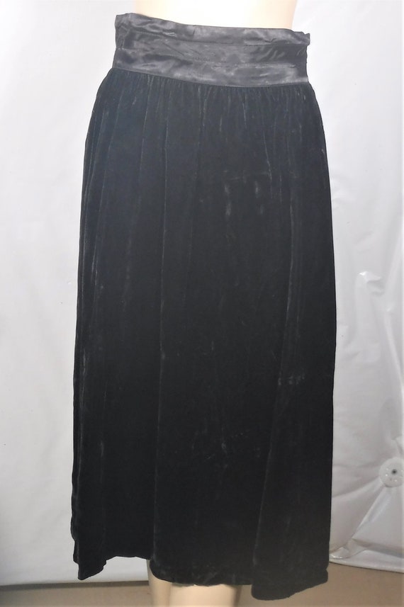 Vintage Gunne Sax Jessica McClintock Black Velvet… - image 1