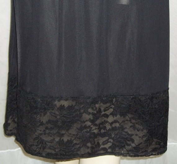 Vintage Vanity Fair Black Half Slip Nylon Lace Medium Tall | Etsy