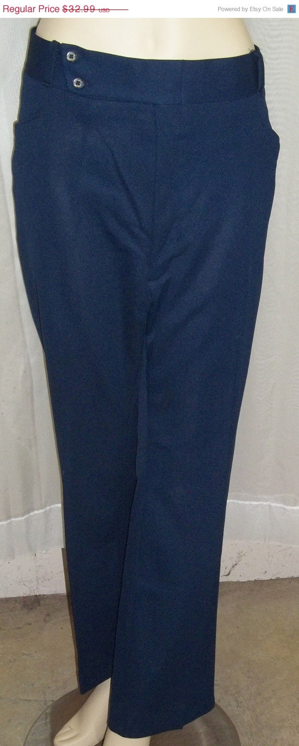 Haggar slacks for men, size W34 unclear Blue type light blue Vintage Second Hand