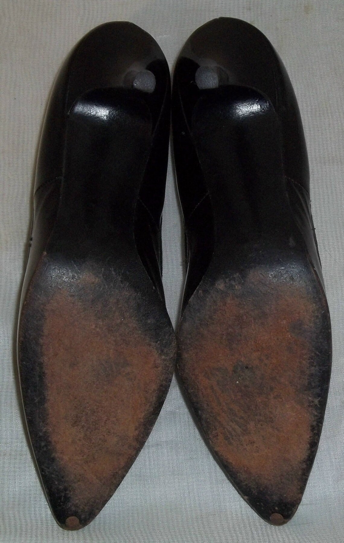 Vintage La Patti Shoes Black Patent Leather Pumps 7 1/2 AA Custom Made ...