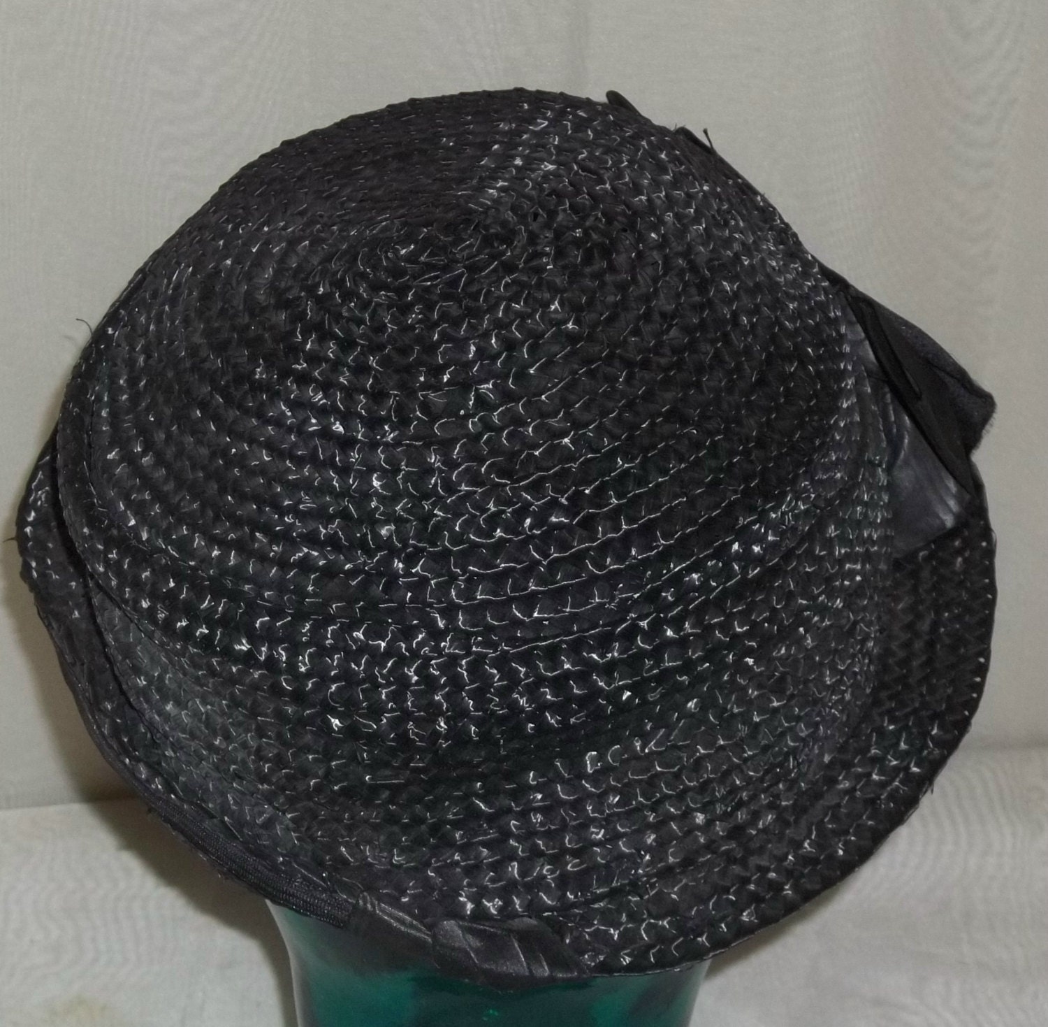 Vintage Delle Donne Straw Raffia Chiffon Cloche Hat Church - Etsy
