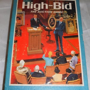 Vintage 1965 3M High-Bid The Auction Bookshelf Board Game Complete