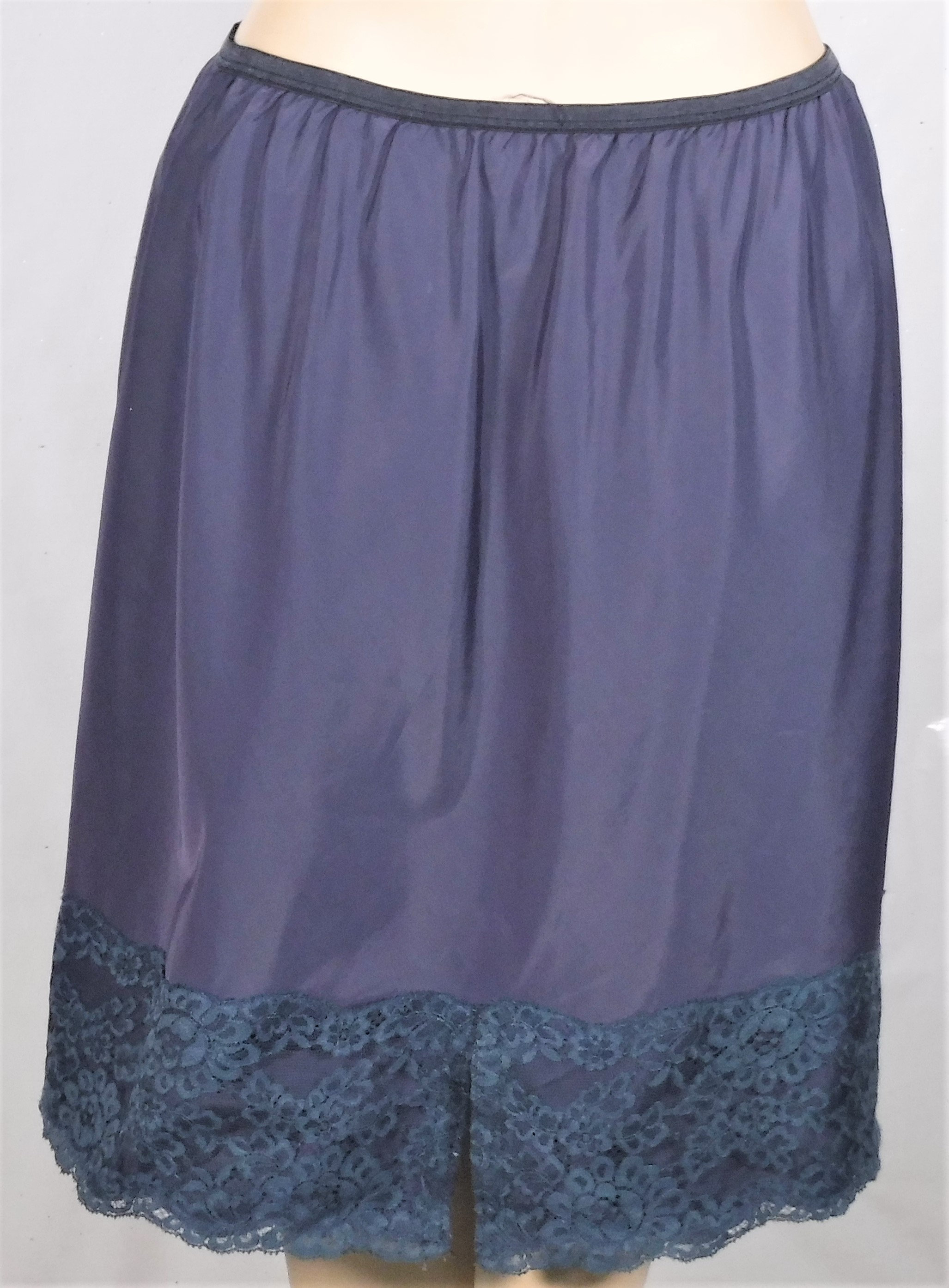 Vintage Wonder Maid Navy Blue Mini Half Slip Nylon Blend Lace Etsy