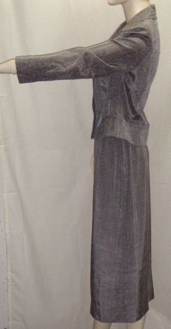 Vintage 1940's Handmacher Career Suit Skirt Blaze… - image 3