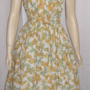 Vintage 1950's Butterfly Women's Day Dress Small Medium image 2