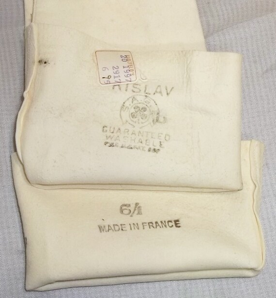 Vintage Kidskin Kid Skin Leather Opera Gloves 6 1/2 L… Gem