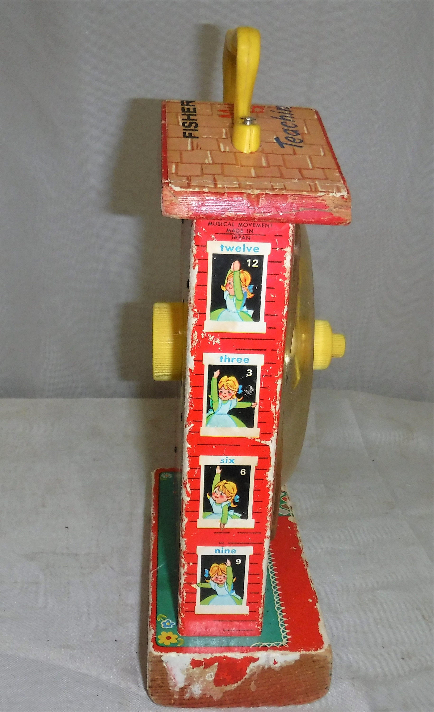 Vintage 1968 Fisherprice Toys Music Box Teaching Clock Works Etsy
