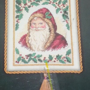 Dimensions Gold Nuggets Santa and Holly Cross Stitch Kit 8&quot; x 10&quot; Christmas
