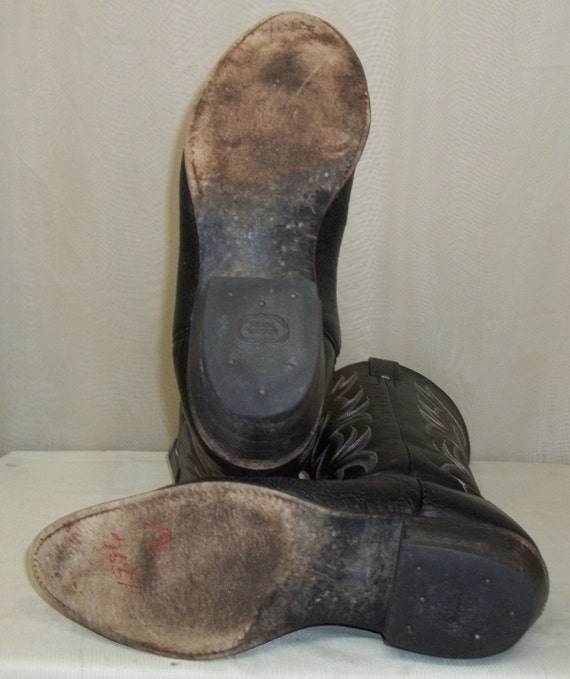 Vintage Mens Nocona Leather Cowboy Western Boots … - image 5