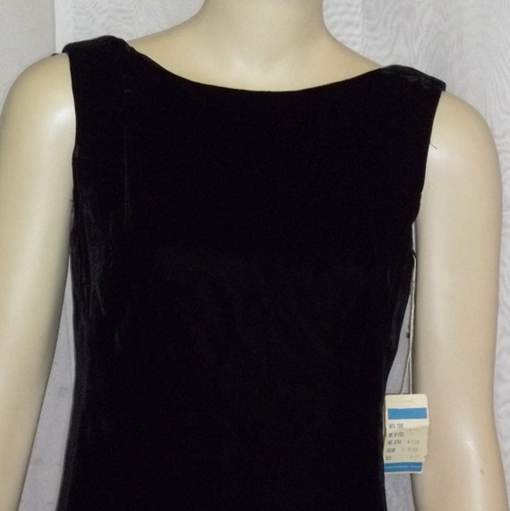 Vintage Deadstock 1950's Wiggle Sheath Dress Blac… - image 1