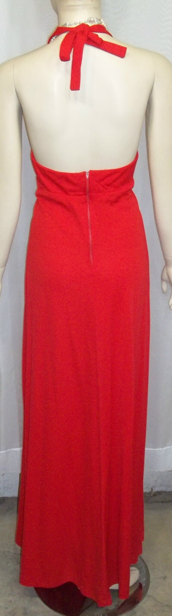 Vintage 1970's Corky Craig California Halter Maxi… - image 4