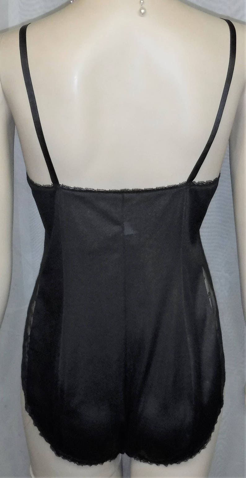 Vintage Black Vanity Fair Vixen Nylon Teddy Romper Lingerie 34 - Etsy ...