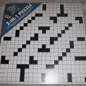 Vintage 1988 Springbok 2-in-1 Crossword Jigsaw Puzzle Hallmark 500 Piece Complete