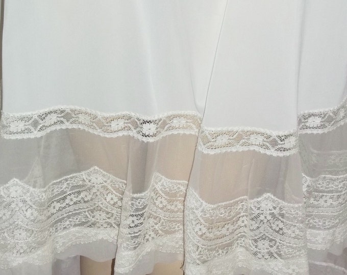 Vintage Snowdon Lace Hem Full Slip White Size 36 - Etsy