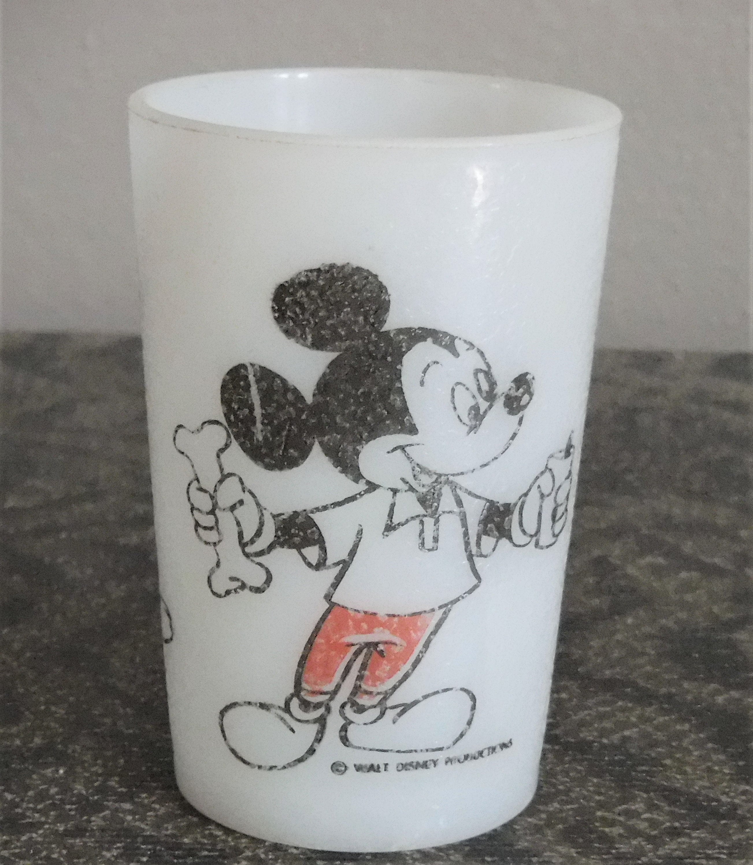 Vintage Child's Blue Celluloid Disney Mug Micky Mouse and Donald Duck 30s  by W