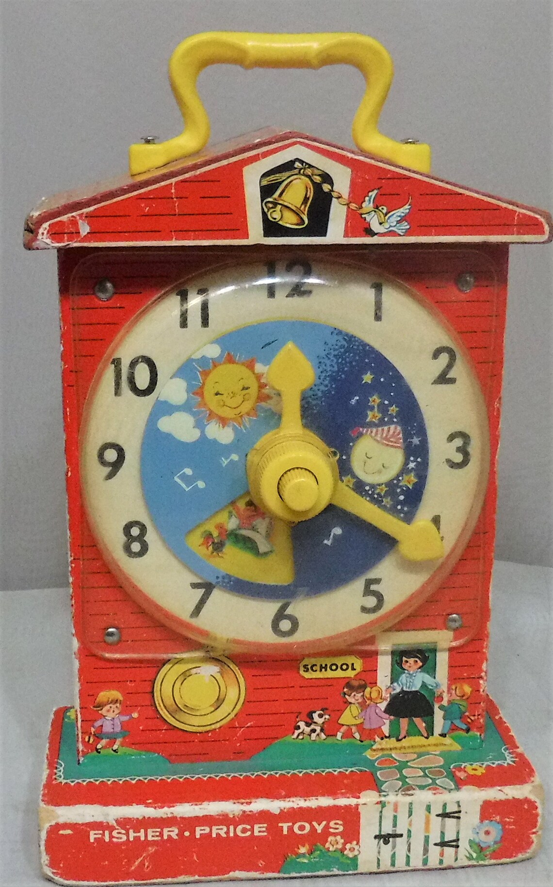 Vintage 1968 Fisherprice Toys Music Box Teaching Clock Works Etsy